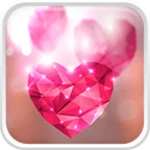 diamond hearts live wallpaper android application logo